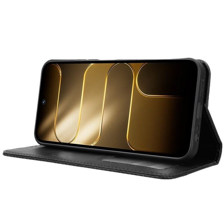 Чехол-книжка Deexe Retro Style для TECNO Spark 50 - Black: фото 7 из 19