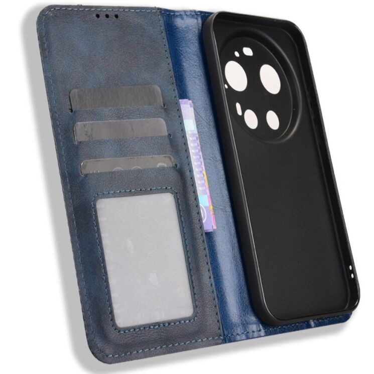 Чехол-книжка Deexe Retro Style для Xiaomi 17 Ultra - Blue: фото 5 из 20