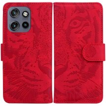 Чехол-книжка Deexe Tiger для Motorola Edge 50 Neo - Red: фото 1 из 7