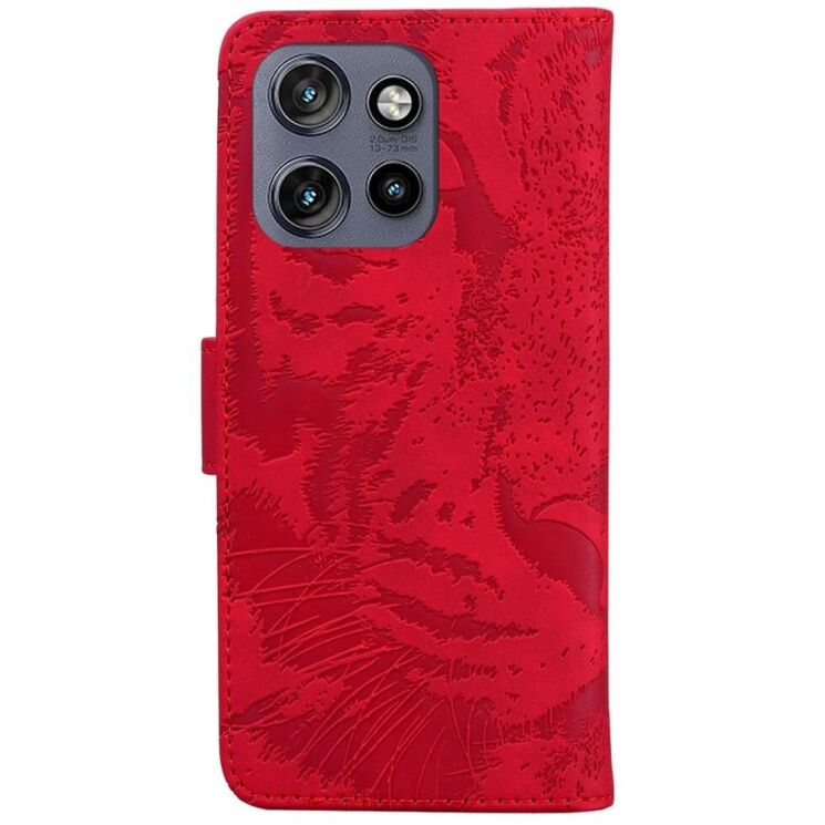 Чехол-книжка Deexe Tiger для Motorola Edge 50 Neo - Red: фото 6 из 7