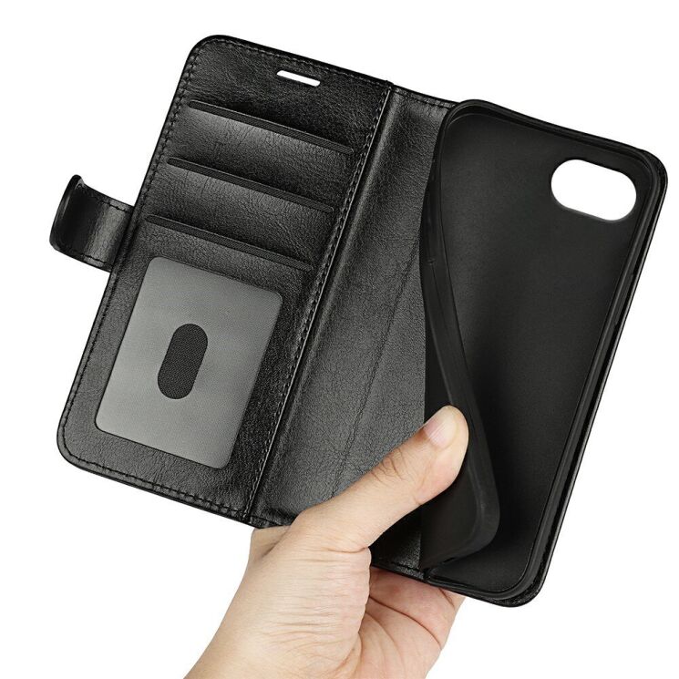 Чехол-книжка Deexe Wallet Style для Apple iPhone 16e - Black: фото 6 из 6