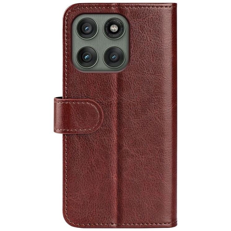 Чохол-книжка Deexe Wallet Style для Motorola Edge 60 Pro - Brown: фото 5 з 9