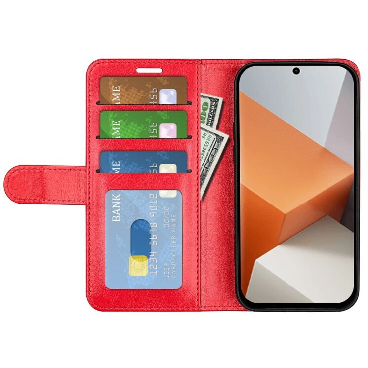 Чохол-книжка Deexe Wallet Style для Xiaomi Redmi Note 13 Pro+ - Red: фото 2 з 5