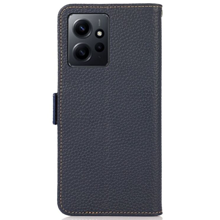 Чехол-книжка KHAZNEH Leather Case для Xiaomi Redmi Note 12 - Blue: фото 7 из 8