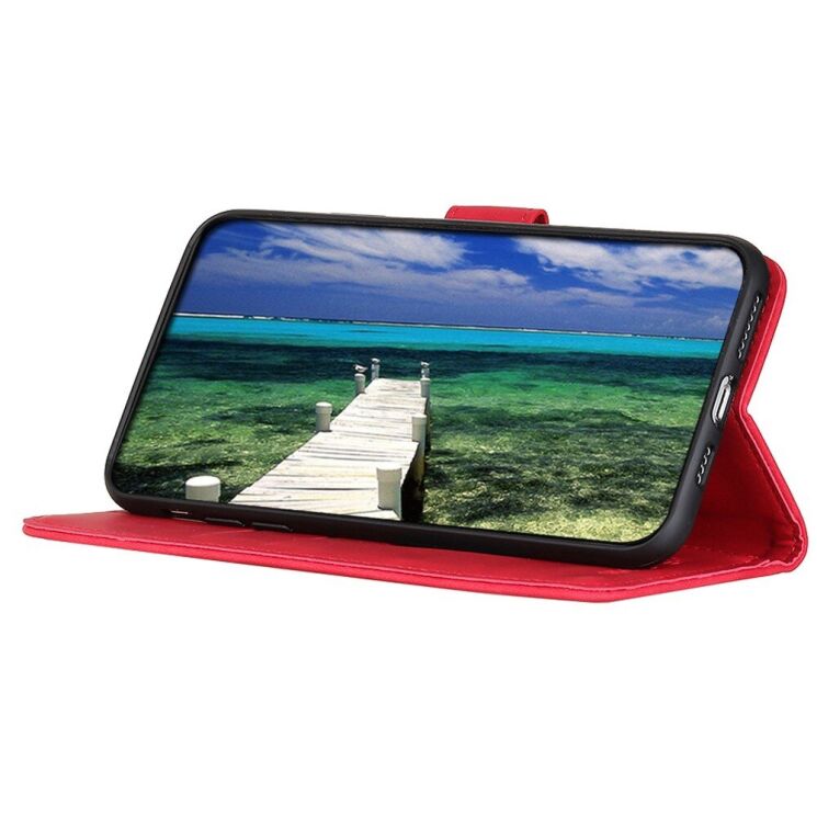 Чехол-книжка KHAZNEH Retro Wallet для Motorola Moto G32 - Red: фото 5 из 10