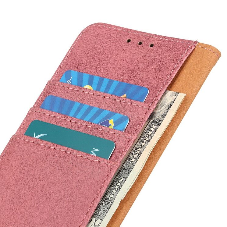 Чехол-книжка с застежкой KHAZNEH Wallet Cover для Motorola Moto G200 - Pink: фото 7 из 8