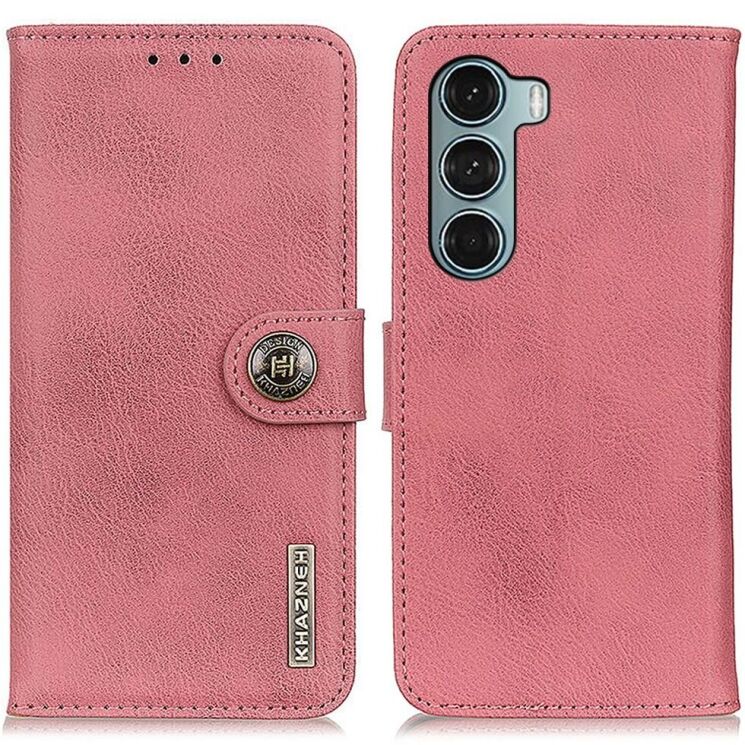 Чехол-книжка с застежкой KHAZNEH Wallet Cover для Motorola Moto G200 - Pink: фото 1 из 8