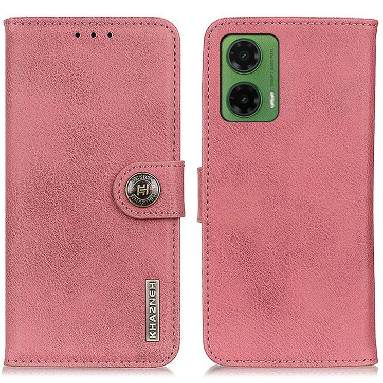 Чохол-книжка KHAZNEH Wallet Cover для Motorola Moto G35 - Pink: фото 1 з 8