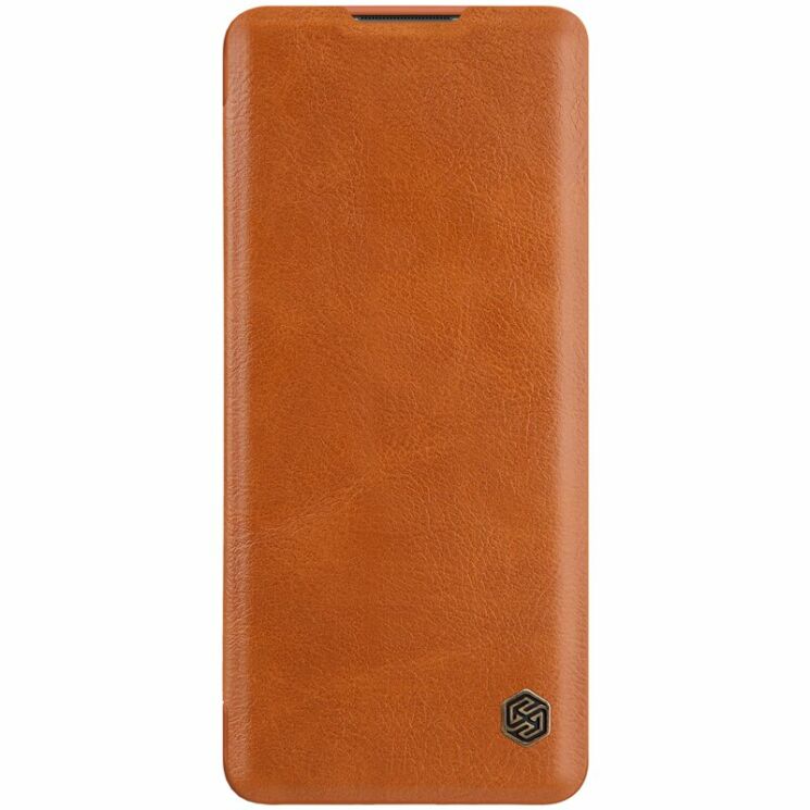 Чехол-книжка NILLKIN Qin Series для OnePlus 8 Pro - Brown: фото 1 из 17