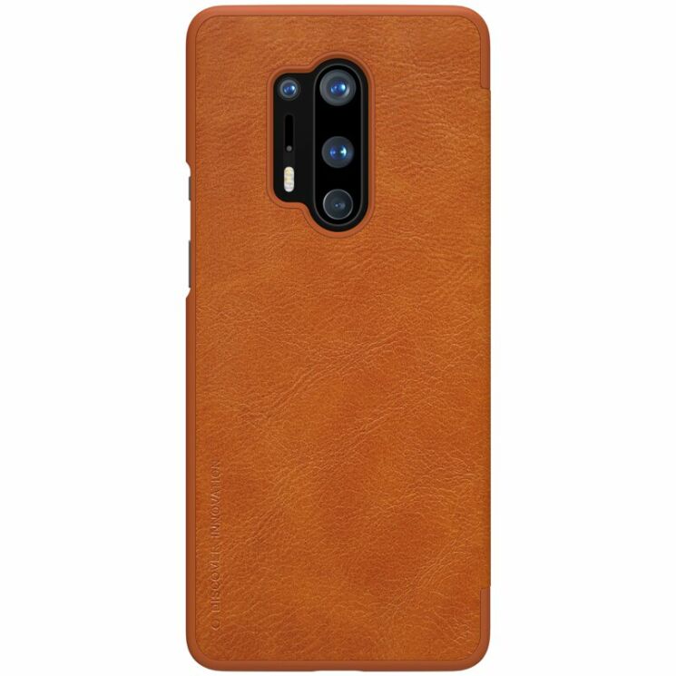 Чехол-книжка NILLKIN Qin Series для OnePlus 8 Pro - Brown: фото 2 из 17