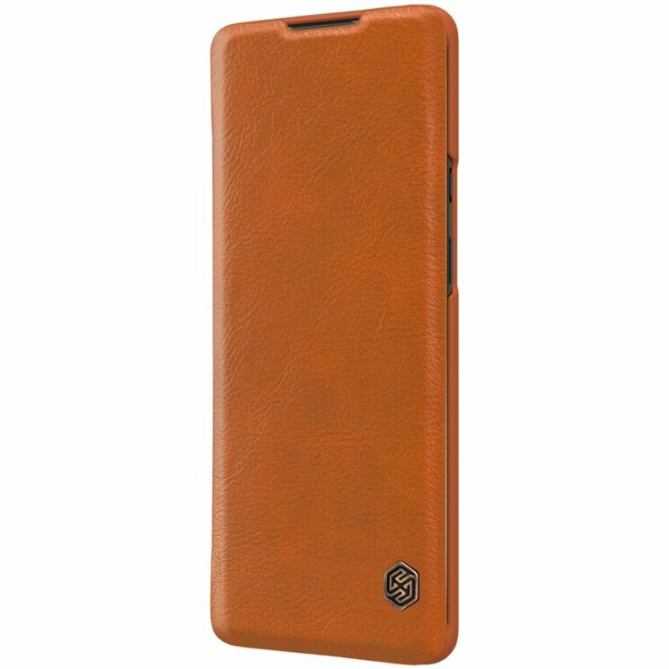 Чехол-книжка NILLKIN Qin Series для OnePlus 8 Pro - Brown: фото 3 из 17
