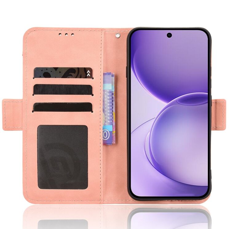 Чехол-книжка с карманами Deexe Wallet Stand для OPPO Reno 16 F/FS - Pink (413401P) Чехол-книжка с карманами Deexe Wallet Stand для OPPO Reno 16 F/FS - Pink: фото 4 из 15