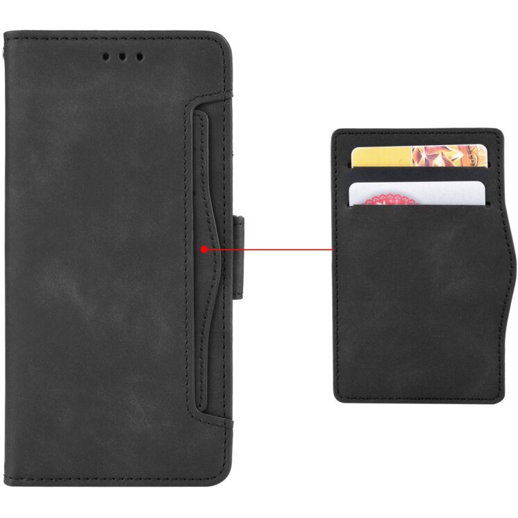 Чехол-книжка с карманами Deexe Wallet Stand для Xiaomi Poco X8 Pro - Black: фото 2 из 17