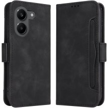 Чехол-книжка с карманами Deexe Wallet Stand для Xiaomi Poco X8 Pro - Black: фото 1 из 17