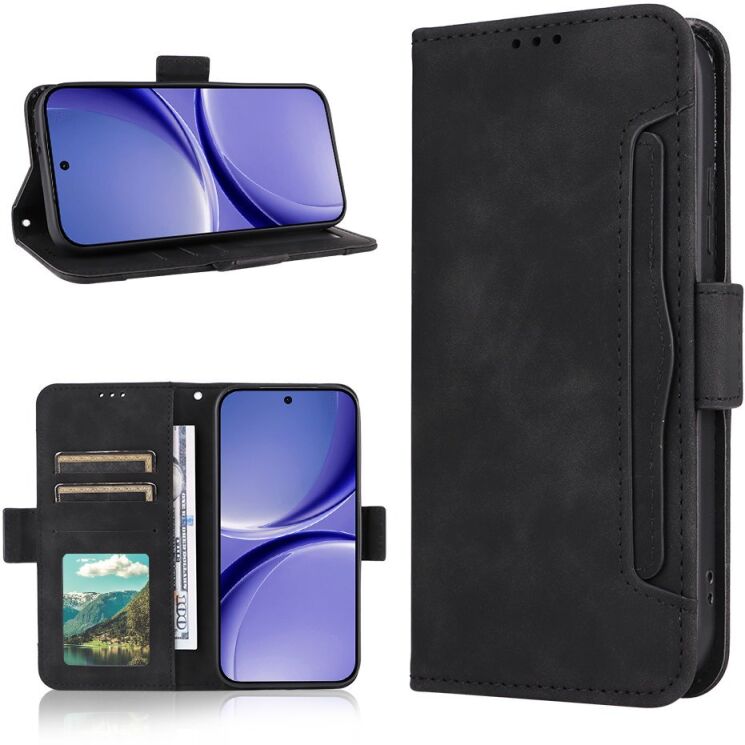 Чехол-книжка с карманами Deexe Wallet Stand для Xiaomi Poco X8 Pro - Black: фото 8 из 17