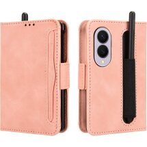 Чехол-книжка с карманами Deexe Wallet Stand (Pencil Slot) для Samsung Galaxy Fold 8 - Pink: фото 1 из 6