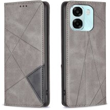 Чохол-книжка з кишеньками UniCase Geometric Pattern для OPPO A6x - Grey: фото 1 з 10