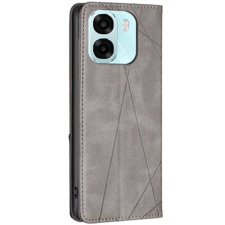 Чохол-книжка з кишеньками UniCase Geometric Pattern для OPPO A6x - Grey: фото 3 з 10