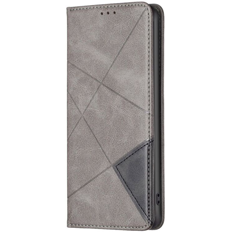 Чохол-книжка з кишеньками UniCase Geometric Pattern для OPPO A6x - Grey: фото 2 з 10