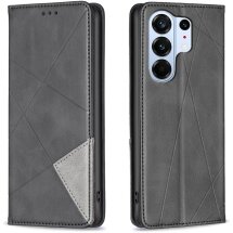 Чехол-книжка с карманами UniCase Geometric Pattern для TECNO Camon 50 Pro - Black: фото 1 из 9