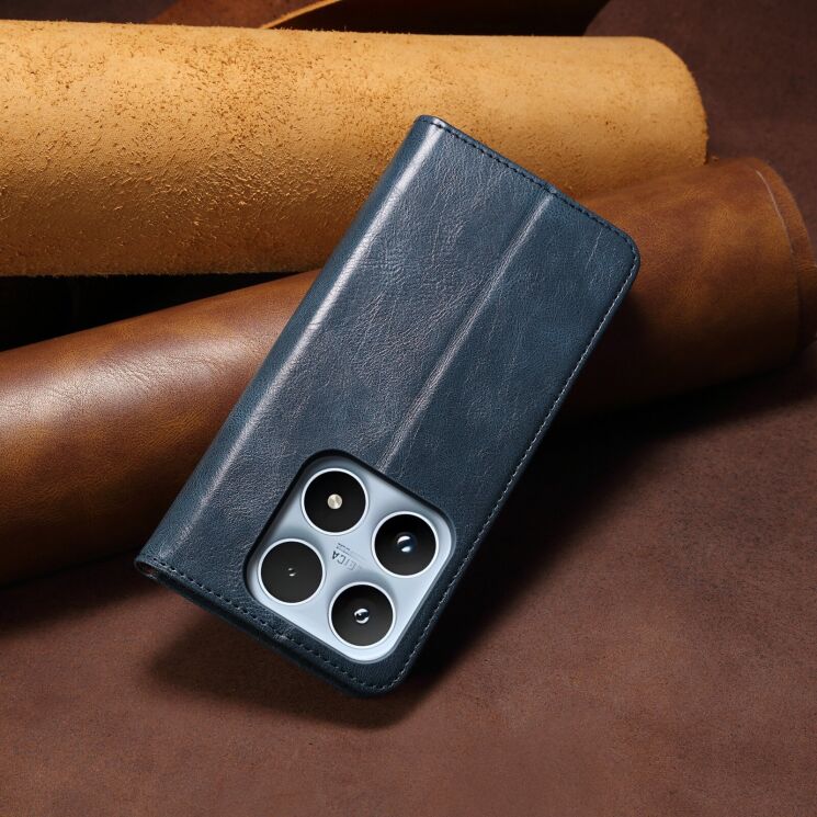 Чехол-книжка с карманами UniCase Leather Wallet для Xiaomi 17 - Blue: фото 8 из 8