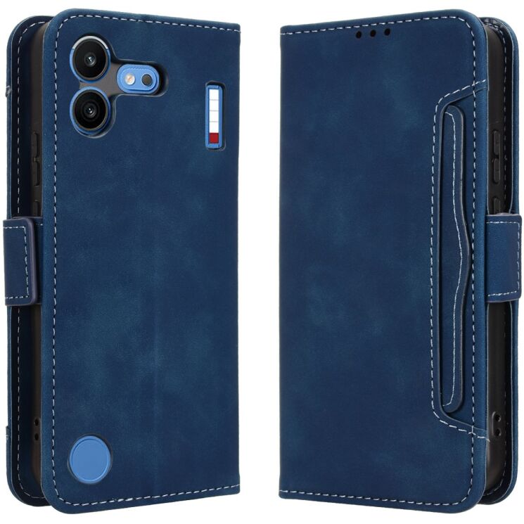 Чохол-книжка з кишеньками Deexe Wallet Stand для Nothing Phone (4b) - Blue: фото 1 з 15