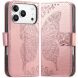 Чохол-книжка з малюнком UniCase Butterfly Pattern для iPhone 18 Pro Max / 17 Pro Max - Rose Gold (423827RG). Фото 1 з 9