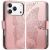 Чохол-книжка з малюнком UniCase Butterfly Pattern для iPhone 18 Pro Max / 17 Pro Max - Rose Gold: фото 1 з 9