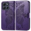 Чехол-книжка с рисунком UniCase Butterfly Pattern для Motorola Moto G86 Power - Dark Purple (385134DV)