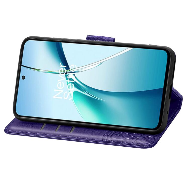 Чехол-книжка с рисунком UniCase Butterfly Pattern для Motorola Moto G86 Power - Dark Purple: фото 3 из 8