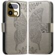 Чехол-книжка с рисунком UniCase Butterfly Pattern для Realme 16 Pro Plus - Grey (428527H)