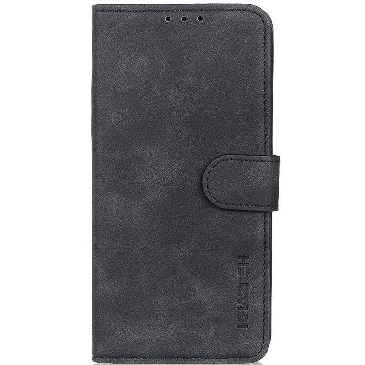 Чехол-книжка с застежкой KHAZNEH Retro Wallet для Motorola Moto G77 - Black: фото 6 из 10