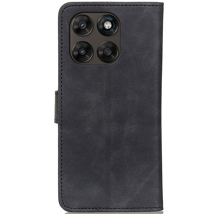 Чехол-книжка с застежкой KHAZNEH Retro Wallet для Motorola Moto G77 - Black: фото 7 из 10