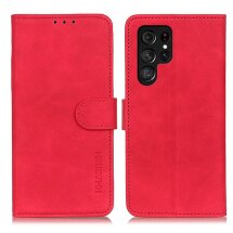 Чехол-книжка с застежкой KHAZNEH Retro Wallet для Samsung Galaxy S26 Ultra (S948) - Red: фото 1 из 8