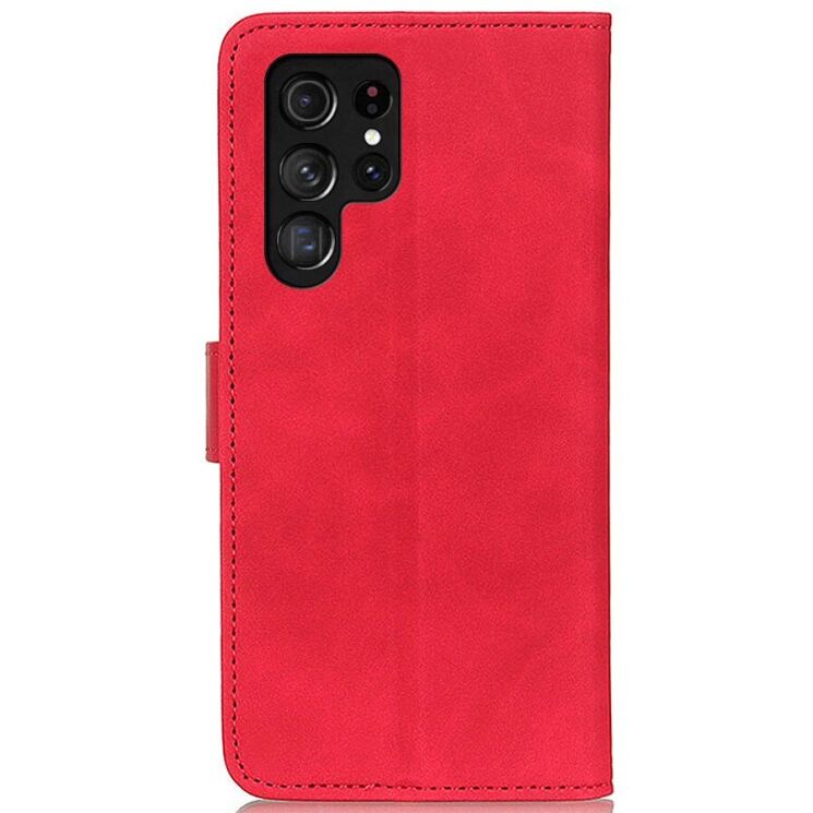 Чехол-книжка с застежкой KHAZNEH Retro Wallet для Samsung Galaxy S26 Ultra (S948) - Red: фото 5 из 8