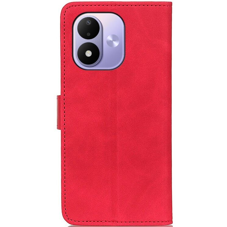 Чехол-книжка с застежкой KHAZNEH Retro Wallet для Xiaomi Redmi Note 17 - Red: фото 4 из 8