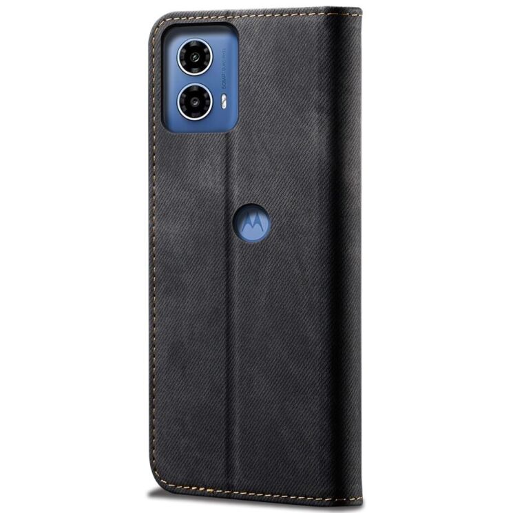 Чохол-книжка UniCase Jeans Wallet для Motorola Moto G24 / G04 / G04s / E14 - Black: фото 6 з 6