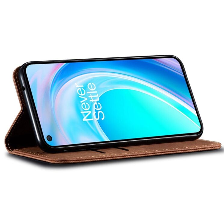 Чехол-книжка с кармашками UniCase Jeans Wallet для OnePlus Nord CE 2 Lite - Coffee: фото 5 из 9