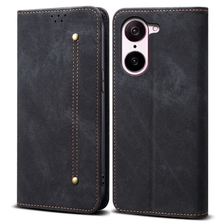 Чехол-книжка UniCase Jeans Wallet для OnePlus Nord CE 5 / Ace 5 Racing - Black: фото 1 из 6
