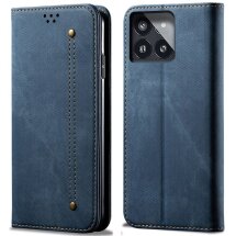 Чехол-книжка UniCase Jeans Wallet для Xiaomi Poco F6 Pro - Blue: фото 1 из 6