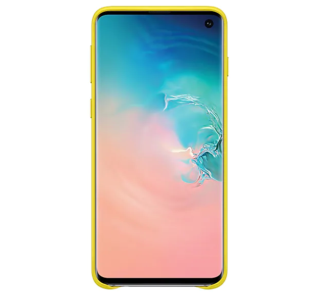 Чехол Leather Cover для Samsung Galaxy S10 (G973) EF-VG973LYEGRU - Yellow: фото 2 из 5