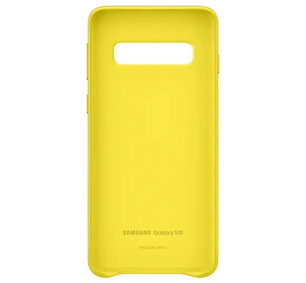 Чехол Leather Cover для Samsung Galaxy S10 (G973) EF-VG973LYEGRU - Yellow: фото 4 из 5