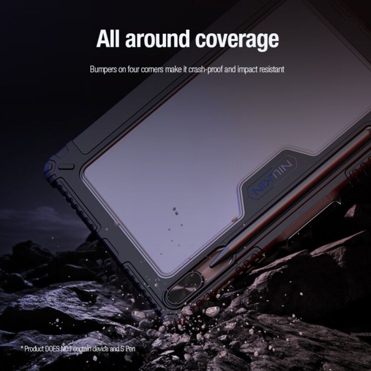 Чехол NILLKIN Bumper Leather Case Pro для Samsung Galaxy Tab S10 FE - Blue: фото 12 из 16