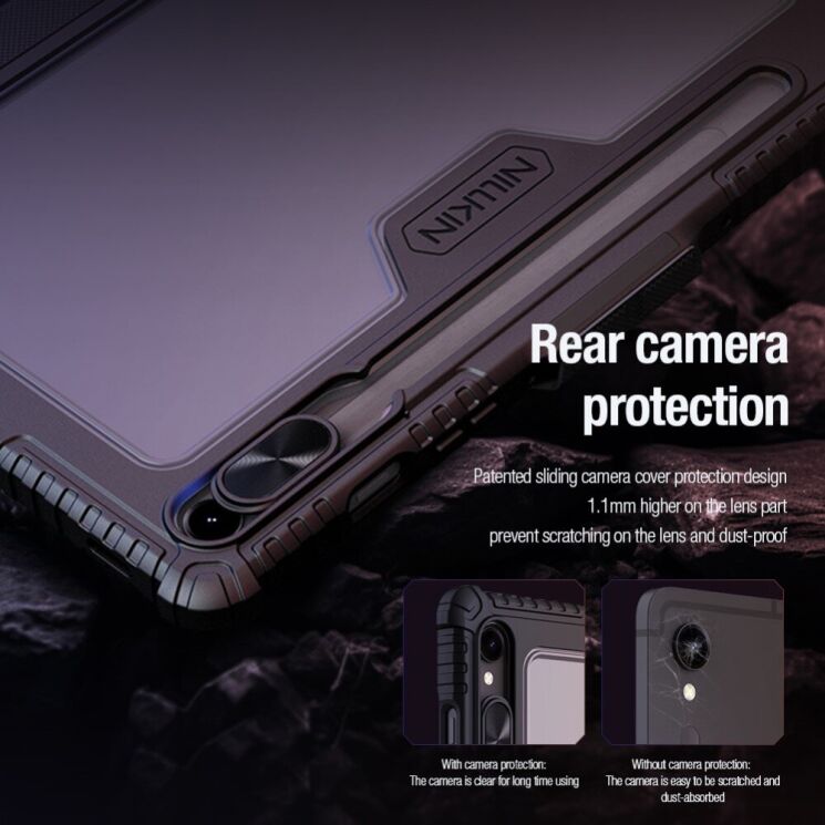 Чехол NILLKIN Bumper Leather Case Pro для Samsung Galaxy Tab S10 FE - Blue: фото 9 из 16