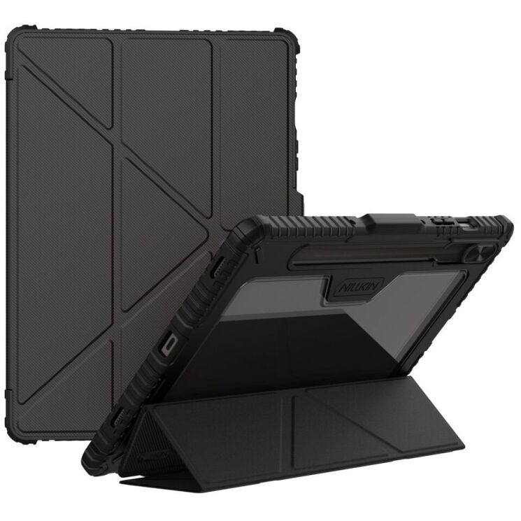 Чохол NILLKIN Bumper Leather Case Pro для Samsung Galaxy Tab S9 / S9 FE / S10 FE (X710/716/510/516/520/526) - Black: фото 1 з 16
