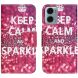 Чохол з малюнком Deexe Color Wallet для Motorola Moto G06 - Keep Calm and Sparkle (401532D). Фото 1 з 5