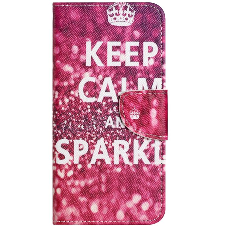 Чохол з малюнком Deexe Color Wallet для Motorola Moto G06 - Keep Calm and Sparkle: фото 4 з 5
