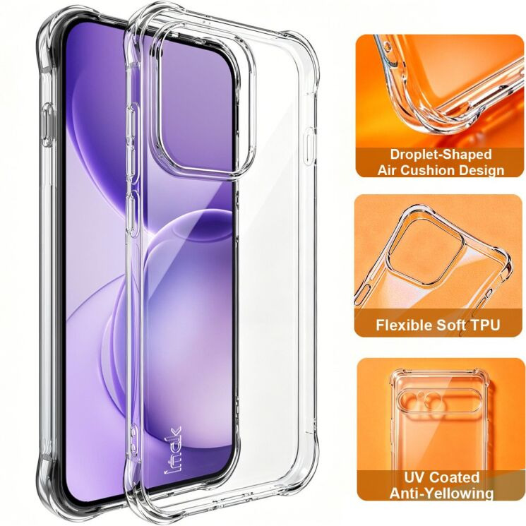 Чехол с усиленными углами IMAK Airbag MAX Case для OPPO Reno 16 / 16 Pro - Transparent (413206T) Чехол с усиленными углами IMAK Airbag MAX Case для OPPO Reno 16 / 16 Pro - Transparent: фото 2 из 10