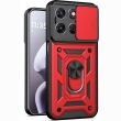 Чехол с защитой камеры Deexe Armor Shield для Motorola Moto G57 / G57 Power / G67 Power - Red (403312R)