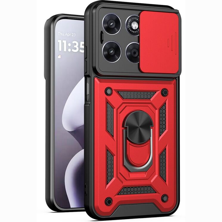 Чохол із захистом камери Deexe Armor Shield для Motorola Moto G57 / G57 Power / G67 Power - Red (403312R) Чохол із захистом камери Deexe Armor Shield для Motorola Moto G57 / G57 Power / G67 Power - Red: фото 1 з 9
